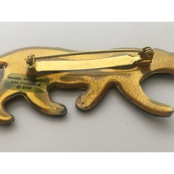 Metallic Art Graphics John Crutchfield 2000 Leopard Brooch Pin Jewelry Animals - Picture 7 of 8